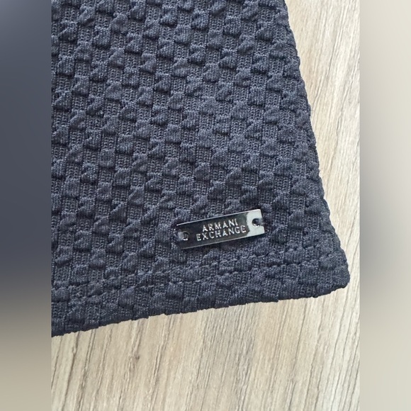 Armani Exchange Black Textured Mini Dress - Picture 3 of 8